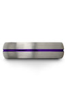 Grey Purple Wedding Rings Tungsten Carbide Grey for My King Gifts Ideas for Men - Charming Jewelers
