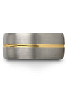 Tungsten Wedding Bands for Guy Brushed Tungsten Wedding Rings Solid Grey Gift - Charming Jewelers