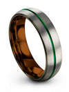 Men Wedding Rings Unique Grey and Green Tungsten Rings for Couples Set Him Day - Charming Jewelers