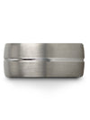 Grey Wedding Band 10mm Tungsten Carbide Band for Womans Grey Carpenter Ring - Charming Jewelers