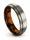 Cute Anniversary Band Tungsten Band Bands Engraving Grey and Gunmetal Ring Grey - Charming Jewelers
