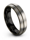 Grey Gunmetal Wedding Rings Set for Guys Tungsten Carbide Men Wedding Rings - Charming Jewelers