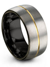 Grey Her and Girlfriend Promise Rings Sets Guy Bands with Tungsten Set Grey - Charming Jewelers
