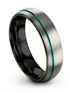 Solid Grey Wedding Rings for Man Wedding Band Tungsten Grey 6mm Engraved Grey - Charming Jewelers