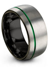 Grey Female Wedding Band Tungsten Carbide Band Set Promise Rings for Guy Grey - Charming Jewelers