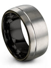 Wedding Rings for Womans Unique Tungsten Band Grey for Woman Grey Couples Rings - Charming Jewelers