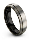 Matte Grey Ladies Anniversary Band Wife and Boyfriend Tungsten Band Engagement - Charming Jewelers