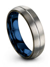 Grey Band Wedding Bands for Lady Grey Tungsten Carbide Ring 6mm Engagement Man - Charming Jewelers