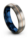 Grey Wedding Bands Ring for Man 6mm Grey Tungsten Man Wedding Rings Grey - Charming Jewelers