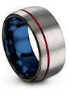Grey Wedding Bands for Couples Sets Tungsten Rings Woman 10mm Ladies Jewelry - Charming Jewelers