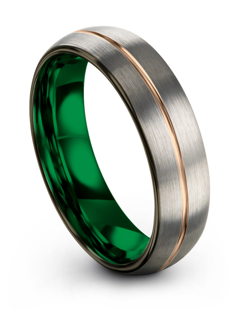 25th  Silver Wedding Anniversary Ring Tungsten Ring