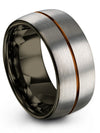 Wedding Ring Grey Man Tungsten Wedding Bands for Couples Grey Set Guy Female - Charming Jewelers