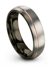 Ladies Wedding Ring Grey I Love You Mens Wedding Band Grey and Tungsten Grey - Charming Jewelers