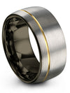 Ladies Unique Promise Band Tungsten Matching Rings 10mm 30th Grey Ring Bands - Charming Jewelers