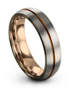 Boyfriend and Him Grey Wedding Rings Grey Copper Tungsten Couple Personalized - Charming Jewelers