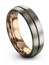 Set of Promise Rings Luxury Tungsten Bands Grey Marriage Ring Bands - Charming Jewelers