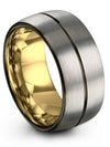 Rings Couple Promise Rings Male Tungsten Grey Wedding Rings Simple Small - Charming Jewelers
