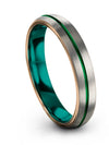 Wedding Anniversary Bands for Lady Only Tungsten Carbide Grey and Green Ring - Charming Jewelers