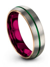 Couples Wedding Ring Sets Engraving Tungsten Lady Rings Grey Green Jewelry - Charming Jewelers