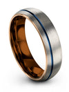 Wedding Band Grey Womans Tungsten Polished Ring for Male Mid Rings Set Grey - Charming Jewelers