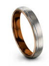 Male Grey Anniversary Ring Tungsten Ring Engraved Personalized Ring for Guy - Charming Jewelers