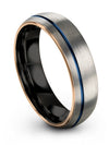 Woman Anniversary Band 6mm Tungsten Judaism Rings for Men Grey Set Ring - Charming Jewelers