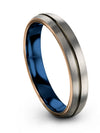 Wedding Band Set for Guys Grey Wedding Ring Man Tungsten Primise Band Couples - Charming Jewelers