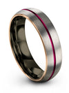 Set of Wedding Band Grey Man Wedding Bands Tungsten Couple Band Fiance and His - Charming Jewelers