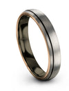 Rings Set Grey Wedding Mens Tungsten Grey Band Solid Cute Gifts for Physician - Charming Jewelers