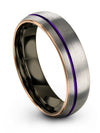Guy Metal Wedding Bands Tungsten Wedding Band Sets 6mm Bands Grey Bands Unique - Charming Jewelers