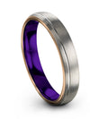 Wedding Anniversary Bands for Fiance Grey Tungsten Husband and Husband Couple - Charming Jewelers