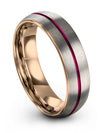 Simple Wedding Bands for Female Tungsten 6mm Bands Grey Soul Mate Bands - Charming Jewelers
