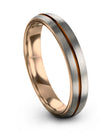 Him for Girlfriend Tungsten Wedding Bands Band 4mm for Woman&#39;s Personalized - Charming Jewelers
