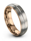 Lady Grey Wedding Bands 6mm Tungsten Carbide Dome Rings for Ladies Grey - Charming Jewelers