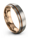 Grey Copper Wedding Bands for Men Wedding Ring Grey Tungsten Grey Marriage - Charming Jewelers