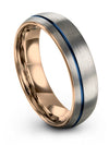 Tungsten Promise Ring Tungsten Rings for His Grey Blue Bands Personalizable - Charming Jewelers