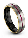 Wedding Rings for Female Tungsten Polished Rings for Ladies Promise Rings Set - Charming Jewelers