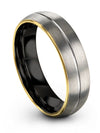 Boyfriend and Her Grey Anniversary Ring Tungsten Bands Wedding I Love You - Charming Jewelers