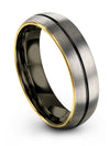 Grey Black Tungsten Promise Ring Tungsten Ring Wedding Set His and Wife Jewelry - Charming Jewelers