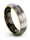Grey Wedding Bands Sets for His and Girlfriend Men Wedding Bands Grey - Charming Jewelers