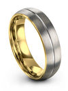 Mens 6mm Wedding Band Grey Tungsten Rings Grey Engagement Man Ring Grey Gift - Charming Jewelers