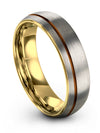 Men&#39;s Grey Copper Anniversary Ring Tungsten Bands Sets Engagement Guys Band - Charming Jewelers