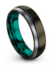 Gunmetal Blue Wedding Bands Sets Tungsten Carbide Wedding Ring Set Groove Ring - Charming Jewelers