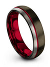 Gunmetal Wedding Anniversary 6mm Tungsten Bands Promise Band for Couples Set - Charming Jewelers