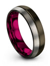 Wife Wedding Bands Brushed Gunmetal Tungsten Ring for Woman Simple Engagement - Charming Jewelers