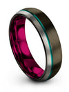 Her and His Gunmetal Wedding Rings Sets Ladies Bands Tungsten Gunmetal Mid Band - Charming Jewelers