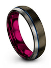 Brushed Gunmetal Womans Wedding Ring Womans Tungsten Carbide Bands His and Her - Charming Jewelers