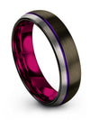 Wedding Gunmetal Band for Her Plain Tungsten Ring Woman Engraved Ring - Charming Jewelers