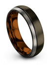 Wedding Ring Ladies Engraved Tungsten Man Band Gunmetal and Black MidFinger - Charming Jewelers
