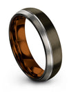 Gunmetal Wedding Jewelry Tungsten Rings Men&#39;s 6mm Plain Gunmetal Rings for Guys - Charming Jewelers